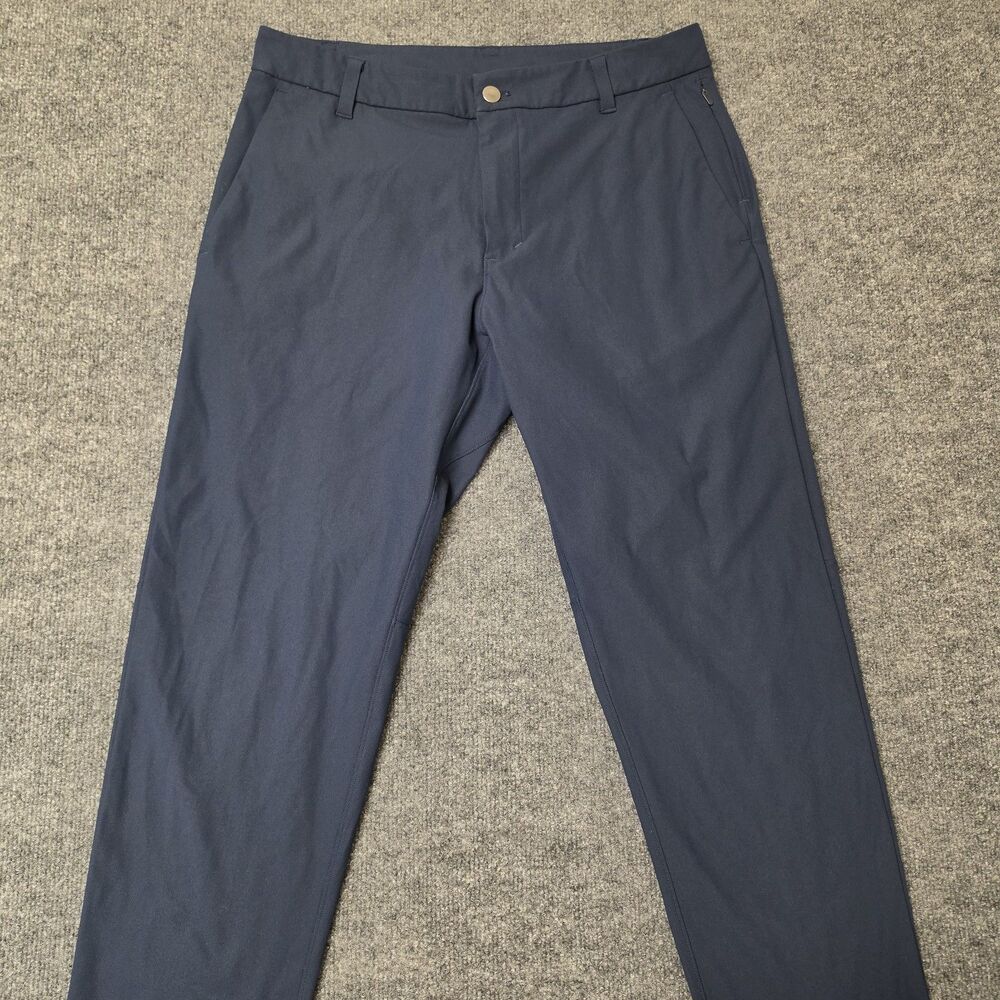 Lululemon Commission Pants 32 Blue Classic Fit 5-Pocket Athleisure Golf Travel